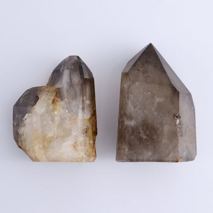 Smoky Quartz Towers Set of 2 - Expert Wholesale and Supplier of Wholesale Crystals & Bulk Gemstones, ["Quartz","Smoky Quartz","Towers"]