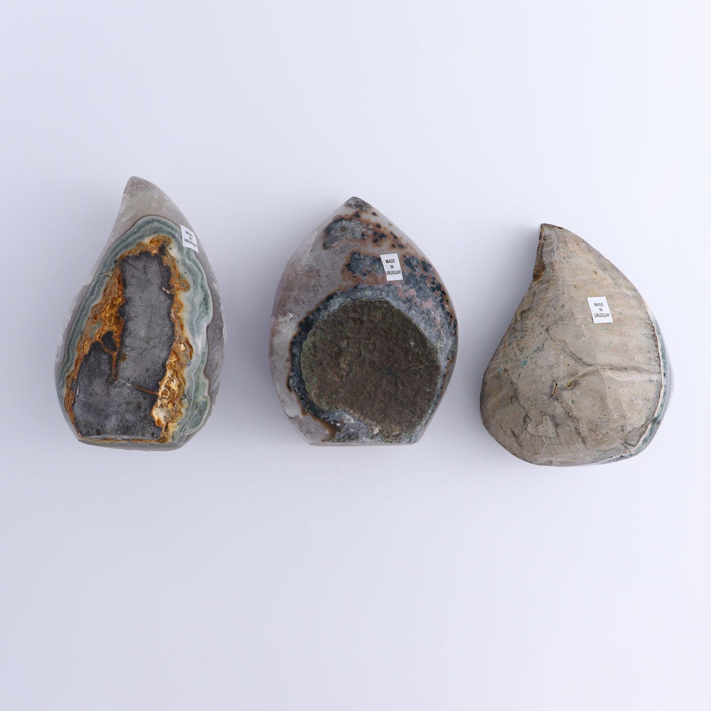 Uruguay Druzy Amethyst Flames Set of 3 - Expert Wholesale and Supplier of Wholesale Crystals & Bulk Gemstones, ["Amethyst","flames","Uruguay"]