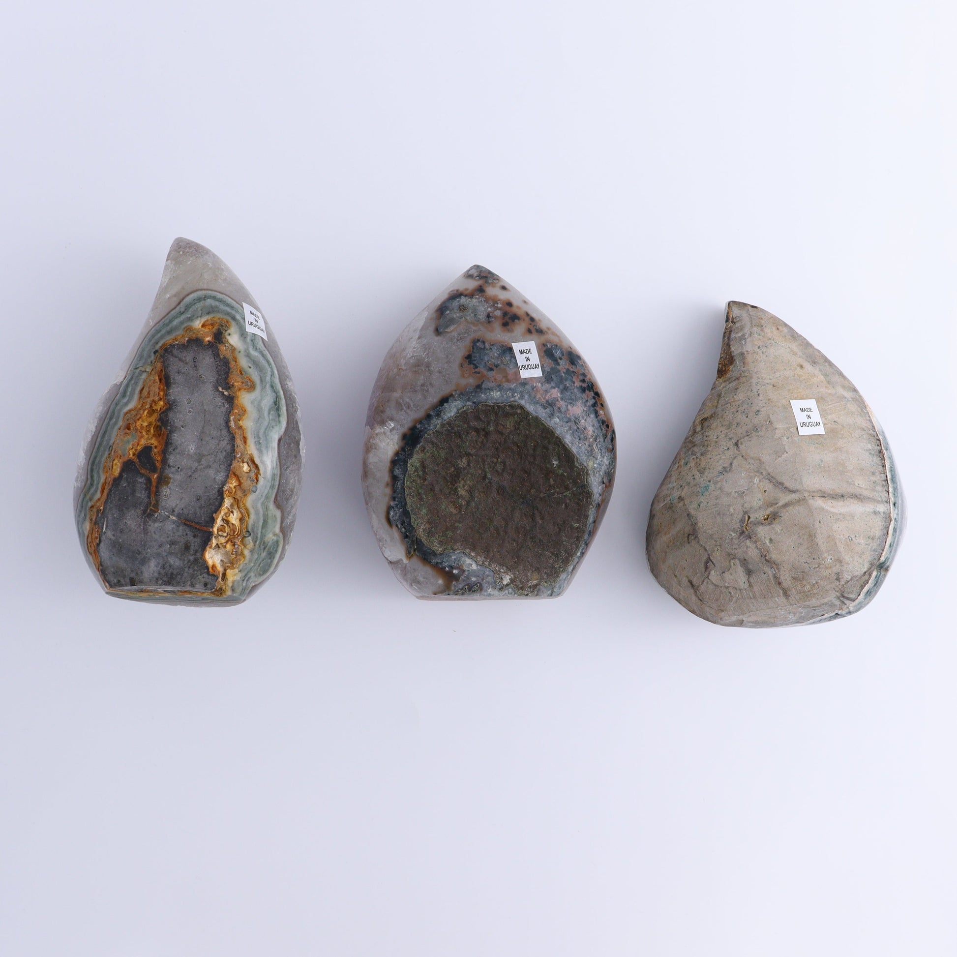 Uruguay Druzy Amethyst Flames Set of 3 - Expert Wholesale and Supplier of Wholesale Crystals & Bulk Gemstones, ["Amethyst","flames","Uruguay"]