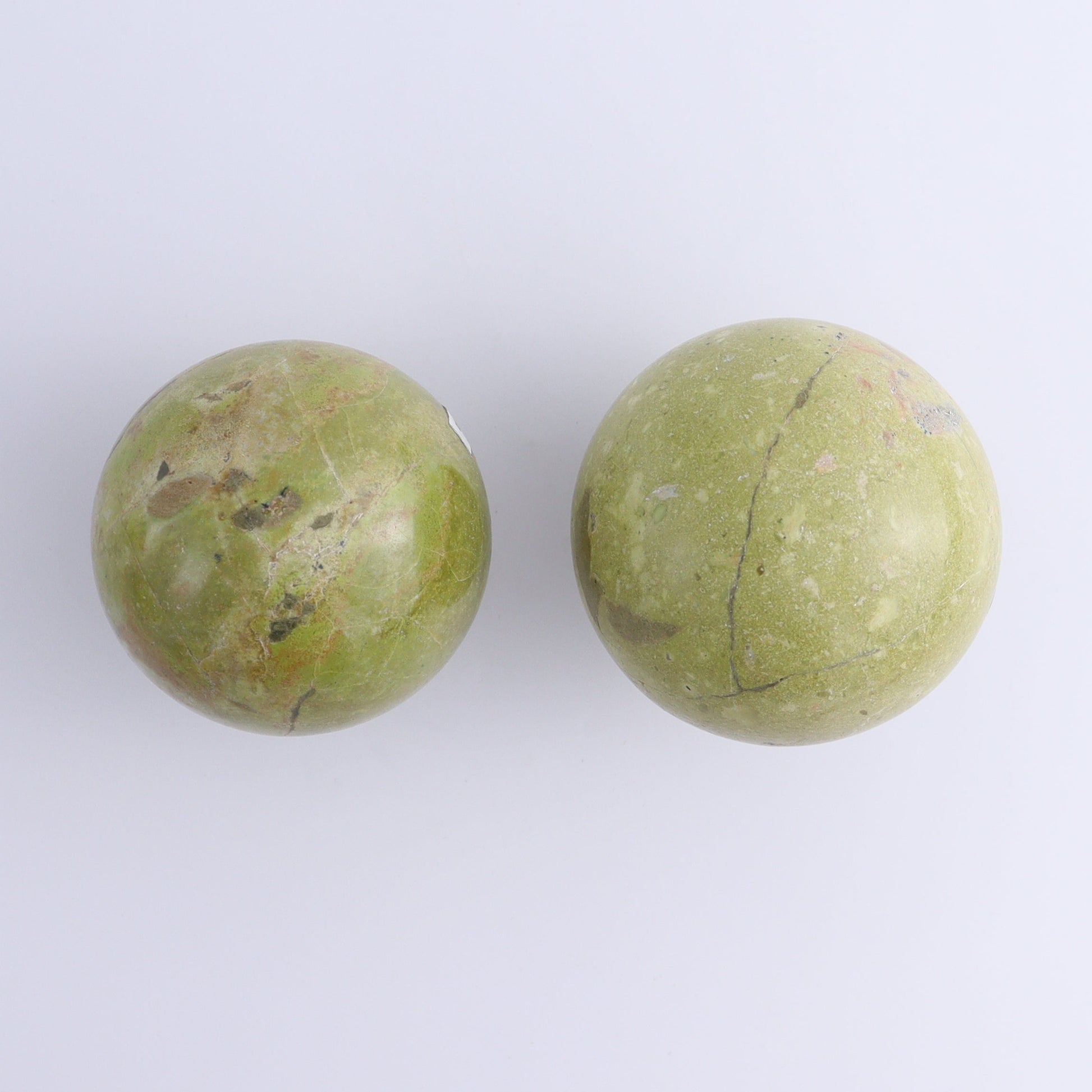 Green Opal Spheres Set of 5 - Expert Wholesale and Supplier of Wholesale Crystals & Bulk Gemstones, ["green opal","Spheres"]