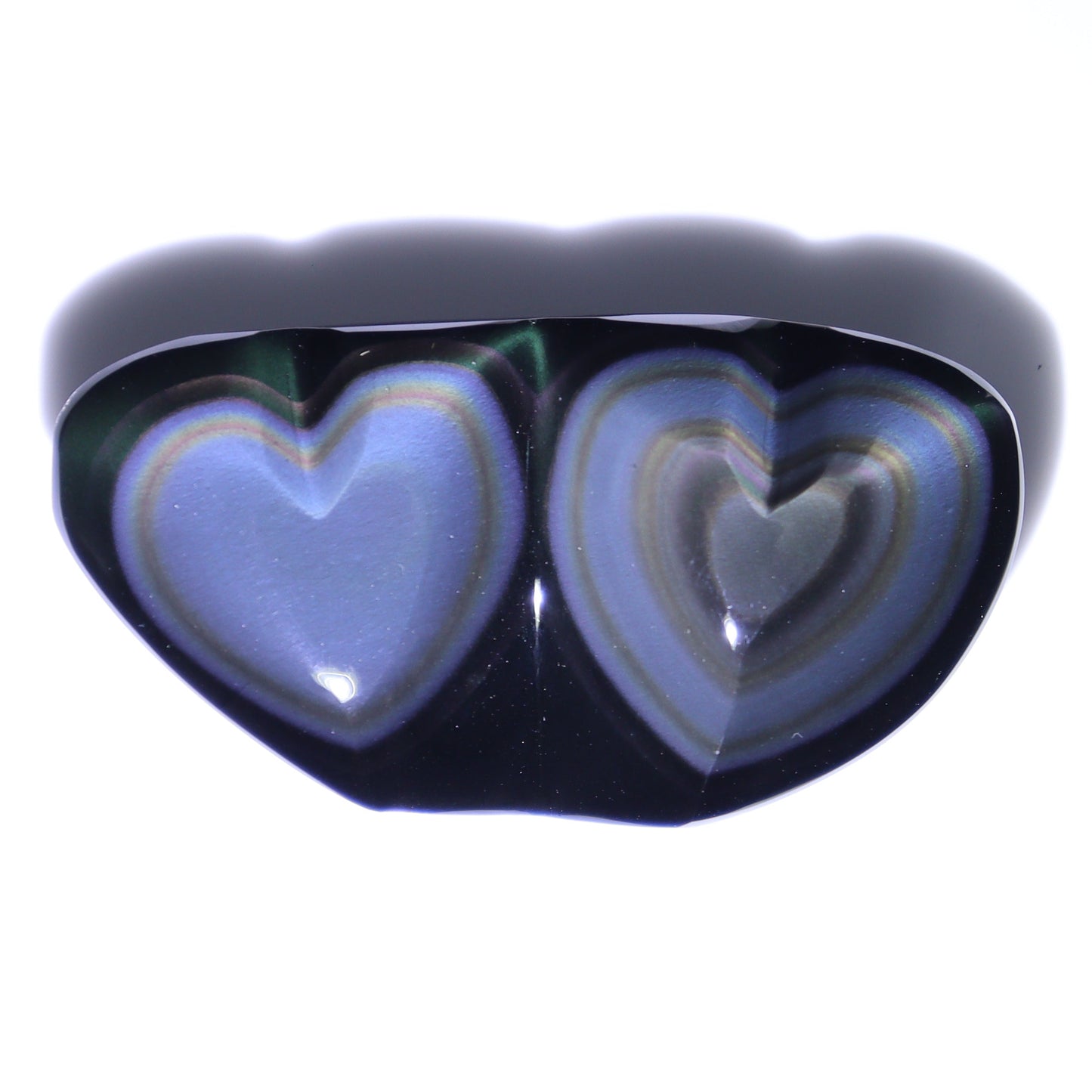 Rainbow Obsidian Heart Pairs Set of 8 - Expert Wholesale and Supplier of Wholesale Crystals & Bulk Gemstones, ["Hearts","Mexico","Rainbow Obsidian"]