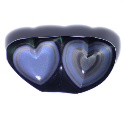 Rainbow Obsidian Heart Pairs Set of 8 - Expert Wholesale and Supplier of Wholesale Crystals & Bulk Gemstones, ["Hearts","Mexico","Rainbow Obsidian"]