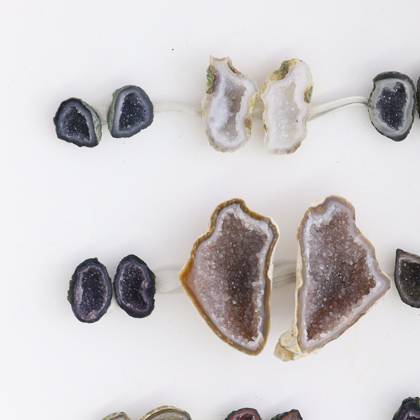 Tabasco Geodes 9 Pairs - Expert Wholesale and Supplier of Wholesale Crystals & Bulk Gemstones, ["Geodes","Tabasco Geode"]