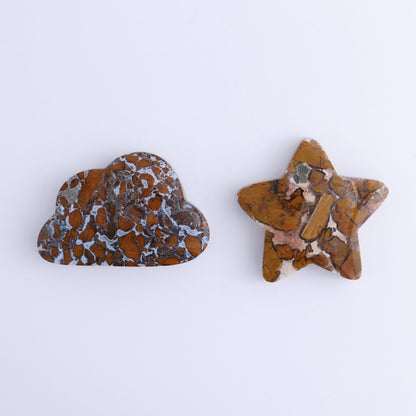 Brecciated Jasper Moons, Stars, and Clouds Set of 9 - Expert Wholesale and Supplier of Wholesale Crystals & Bulk Gemstones, ["Brecciated Jasper","Clouds","Indonesia","moons","stars"]