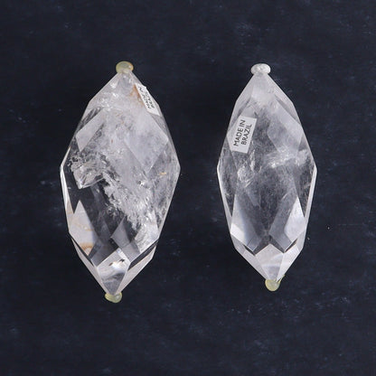 Quartz Faceted Double Points Set of 11 - Expert Wholesale and Supplier of Wholesale Crystals & Bulk Gemstones, ["Brazil","Clear Quartz","Mixed Carvings","Quartz"]