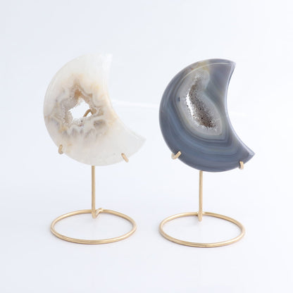 Agate Moons with Stand Set of 5 - Expert Wholesale and Supplier of Wholesale Crystals & Bulk Gemstones, ["Agate","Brazil","moons"]