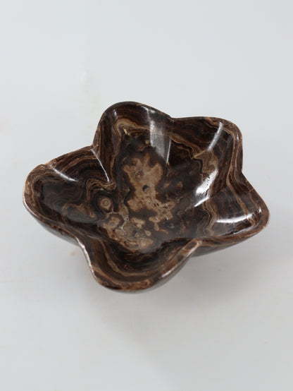 Chocolate Onyx Flower Bowls Set of 5 - Expert Supplier of Wholesale Crystals & Bulk Gemstones