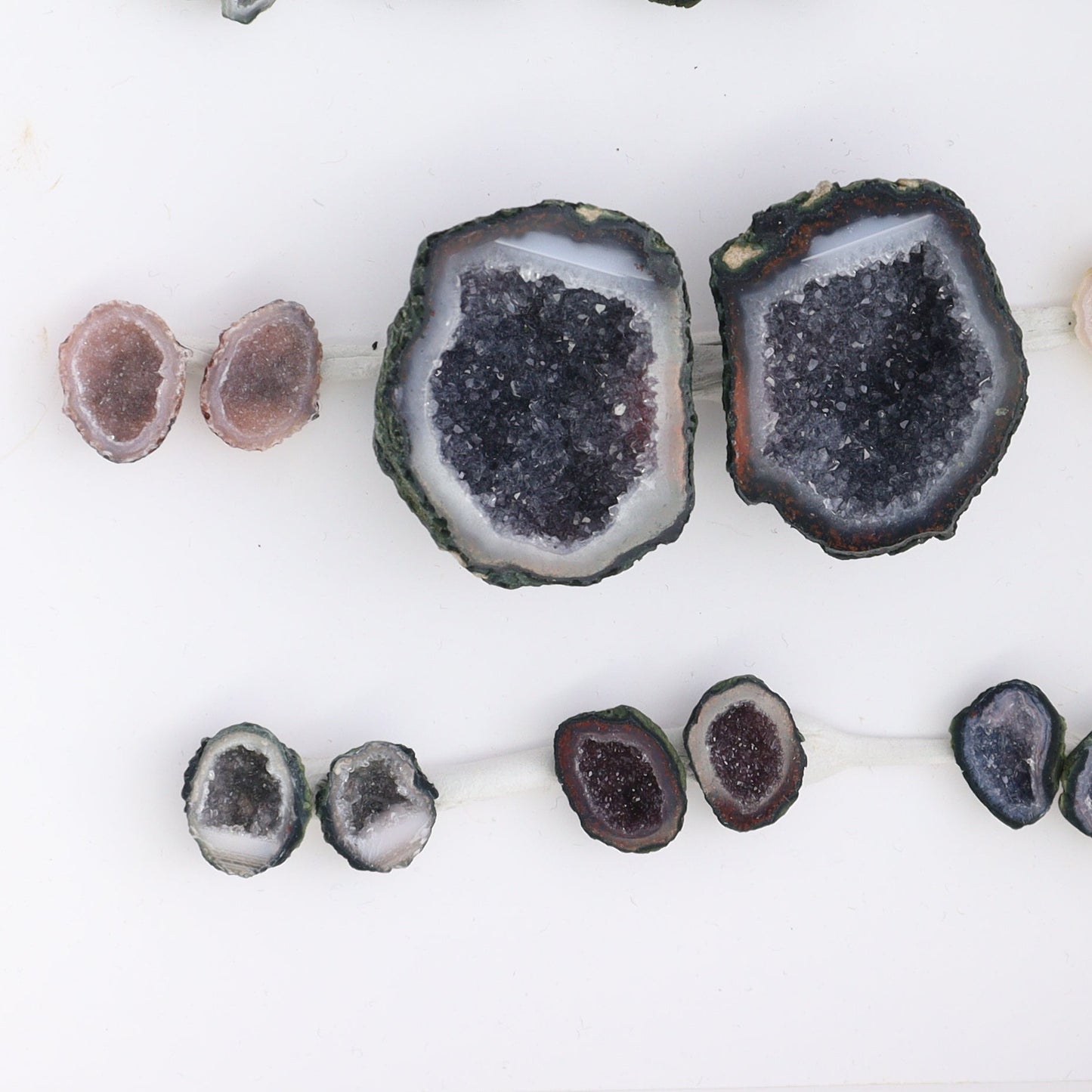 Tabasco Geodes 10 Pairs - Expert Wholesale and Supplier of Wholesale Crystals & Bulk Gemstones, ["Geodes","Tabasco Geode"]