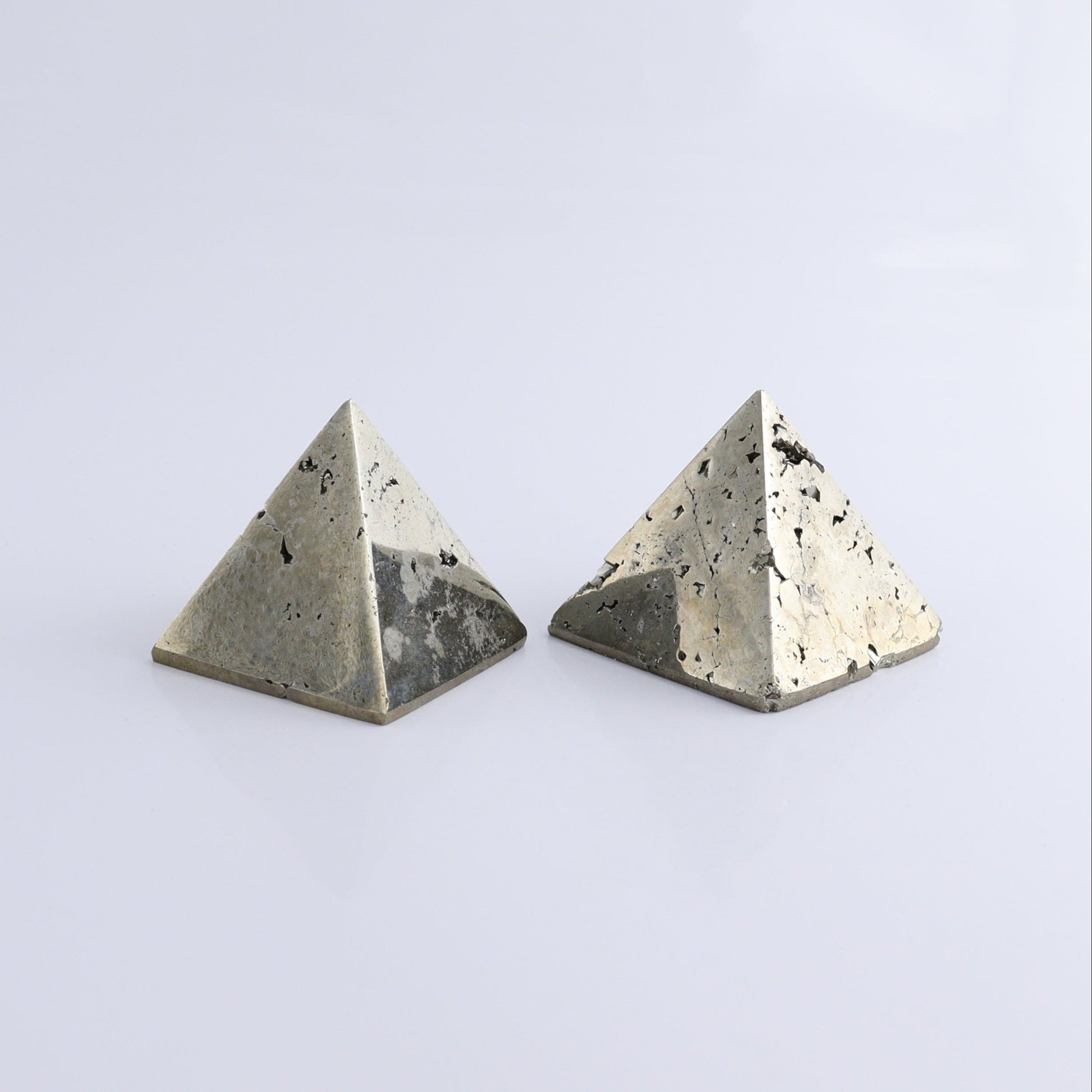 Pyrite Pyramids Set of 4 - Expert Wholesale and Supplier of Wholesale Crystals & Bulk Gemstones, ["Pyramids","Pyrite"]