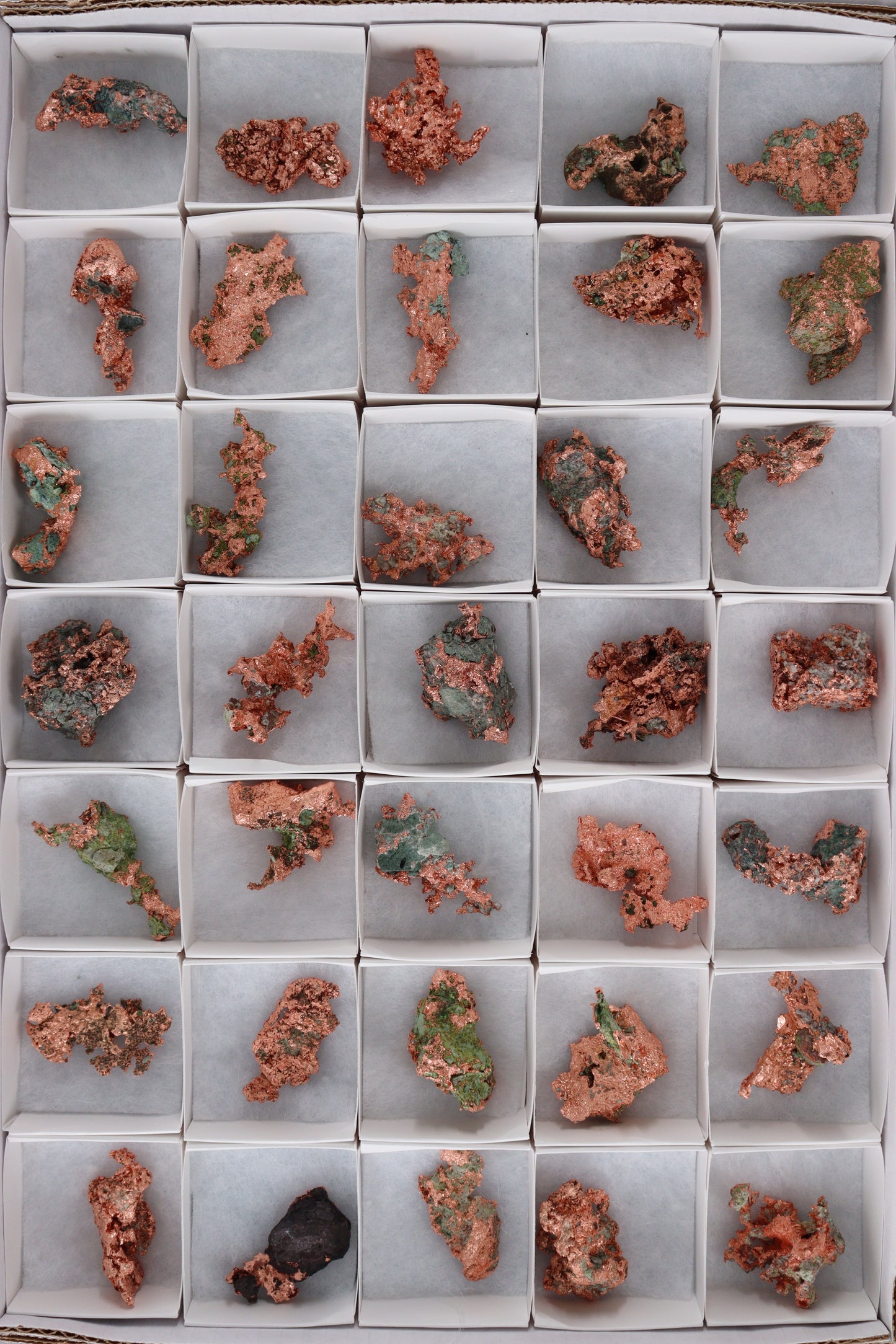 Native Copper 35pc Flat from Michigan - Expert Supplier of Wholesale Crystals & Bulk Gemstones