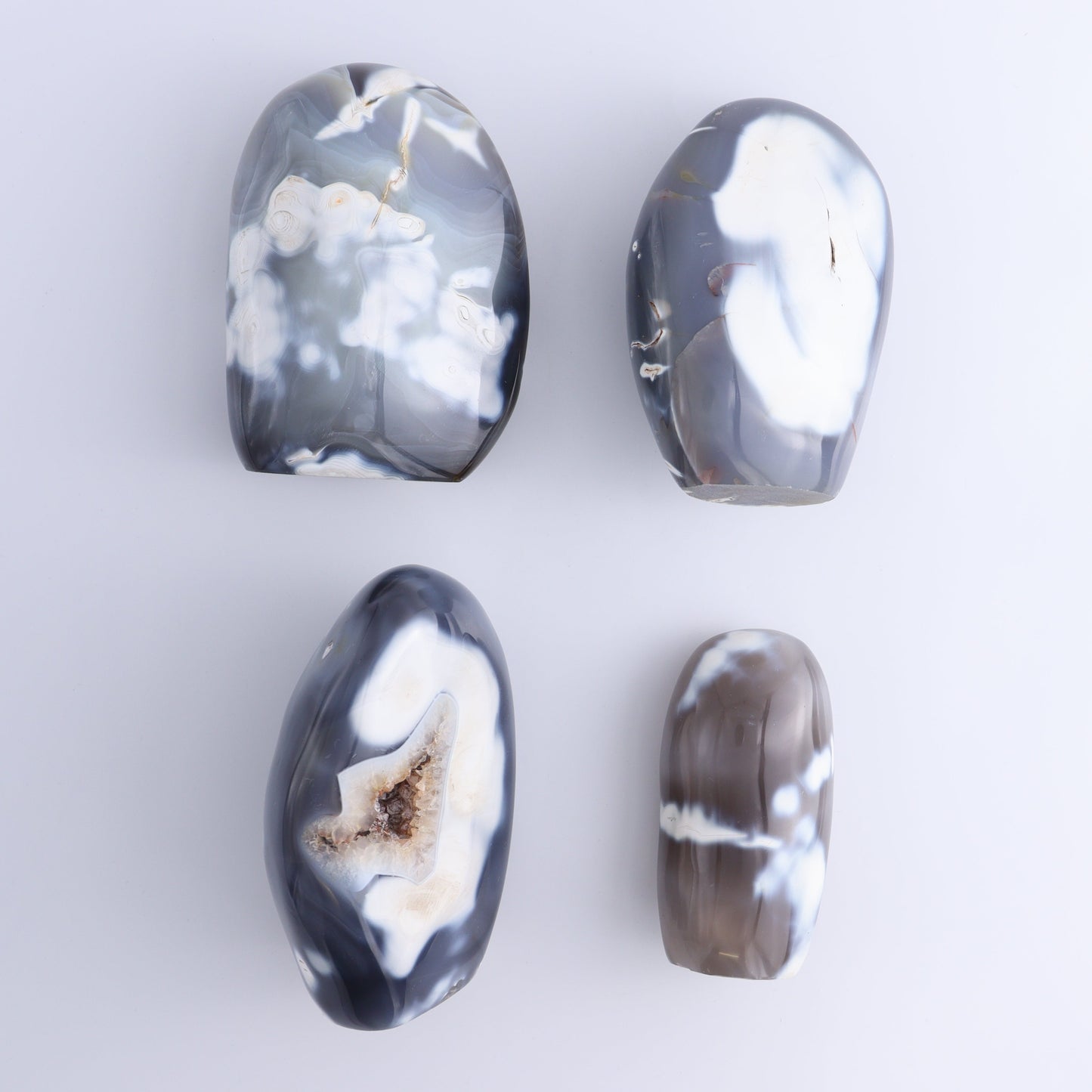 Orca Agate Freeform Set of 4 - Expert Wholesale and Supplier of Wholesale Crystals & Bulk Gemstones, ["Freeforms","Madagascar","Orca Agate"]