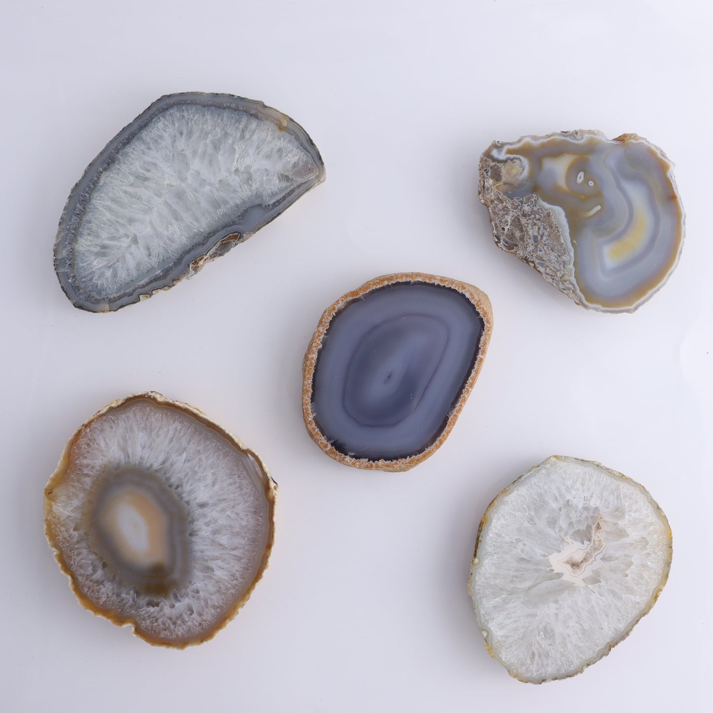 Agate Slices and Slabs Set of 8 - Expert Wholesale and Supplier of Wholesale Crystals & Bulk Gemstones, ["Agate","Brazil","Slices and Slabs"]