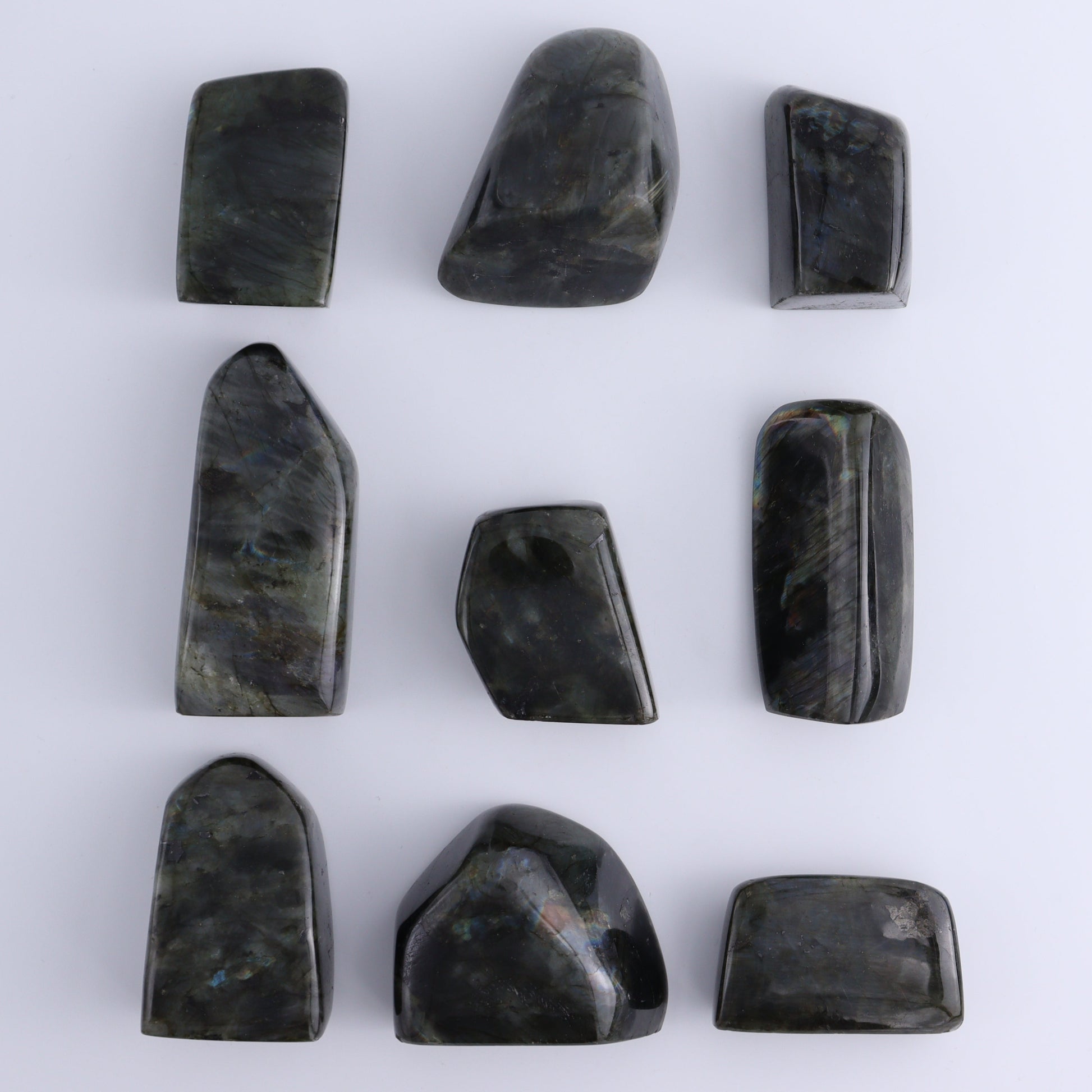 Labradorite Freeform Set of 9 - Expert Wholesale and Supplier of Wholesale Crystals & Bulk Gemstones, ["Freeforms","Labradorite","Madagascar"]
