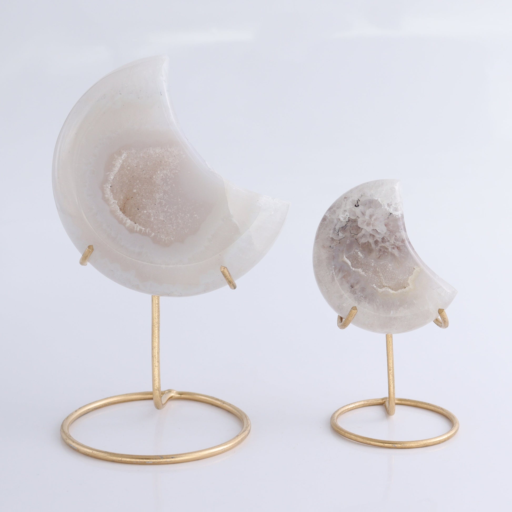 Agate Moons with Stand Set of 5 - Expert Wholesale and Supplier of Wholesale Crystals & Bulk Gemstones, ["Agate","Brazil","moons"]