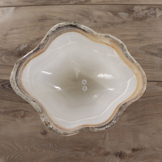 Mexican Onyx/Calcite Bowl 12" - Expert Wholesale and Supplier of Wholesale Crystals & Bulk Gemstones, ["Bowls","Calcite","Mexico","onyx"]