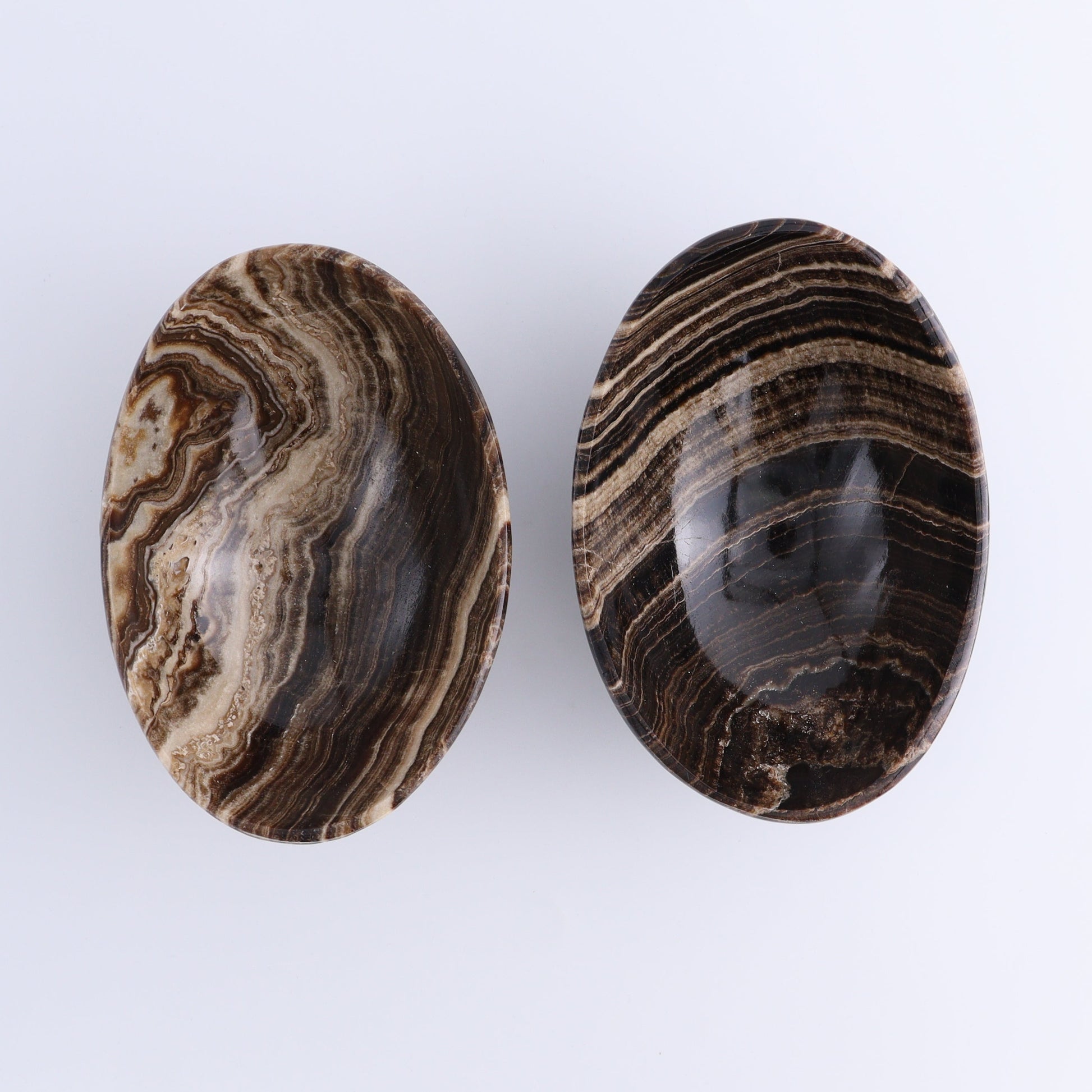 One Mexican Onyx/Calcite Chocolate Small Oval Bowl - Expert Wholesale and Supplier of Wholesale Crystals & Bulk Gemstones, ["bowl","Bowls","Calcite","Catalog Onyx","Decorative Dish","Mexico","onyx"]