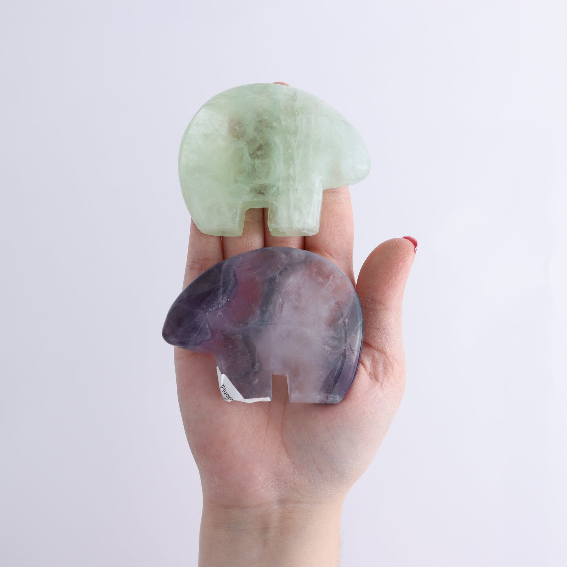 Fluorite Bears set of 6 - Expert Wholesale and Supplier of Wholesale Crystals & Bulk Gemstones, ["Bears","Fluorite","Indonesia","Zuni Bears"]
