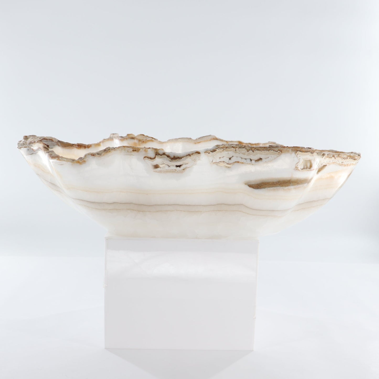 Mexican Onyx/Calcite Bowl (L) 19" x (W) 13" x (H) 5"