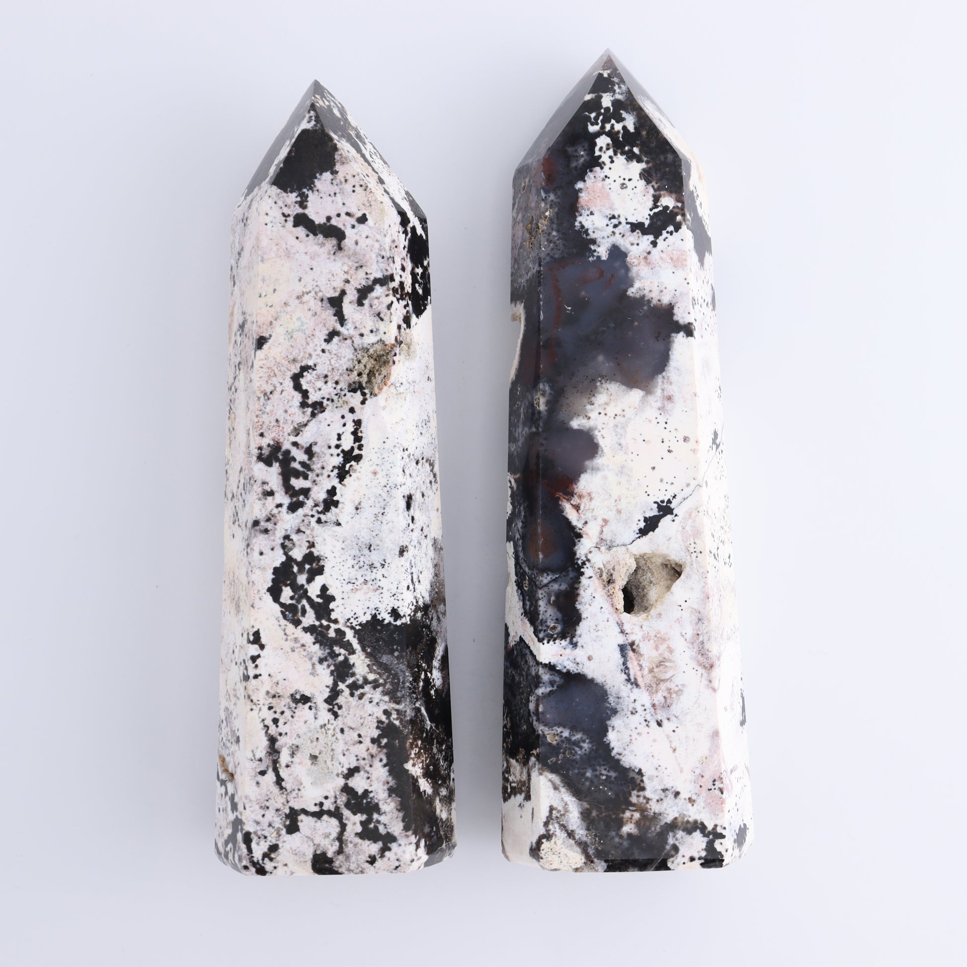 Mosaic Quartz Towers Set of 2 - Expert Wholesale and Supplier of Wholesale Crystals & Bulk Gemstones, ["Brazil","Mosaic Quartz","Quartz","Towers"]