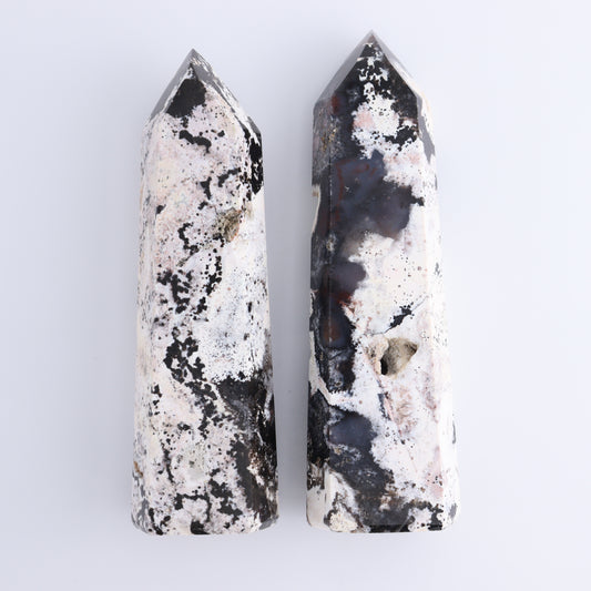 Mosaic Quartz Towers Set of 2 - Expert Wholesale and Supplier of Wholesale Crystals & Bulk Gemstones, ["Brazil","Mosaic Quartz","Quartz","Towers"]