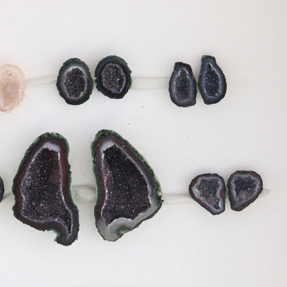 Tabasco Geodes 9 Pairs - Expert Wholesale and Supplier of Wholesale Crystals & Bulk Gemstones, ["Geodes","Tabasco Geode"]
