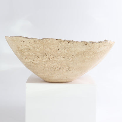 Mexican Travertine Bowl 14"
