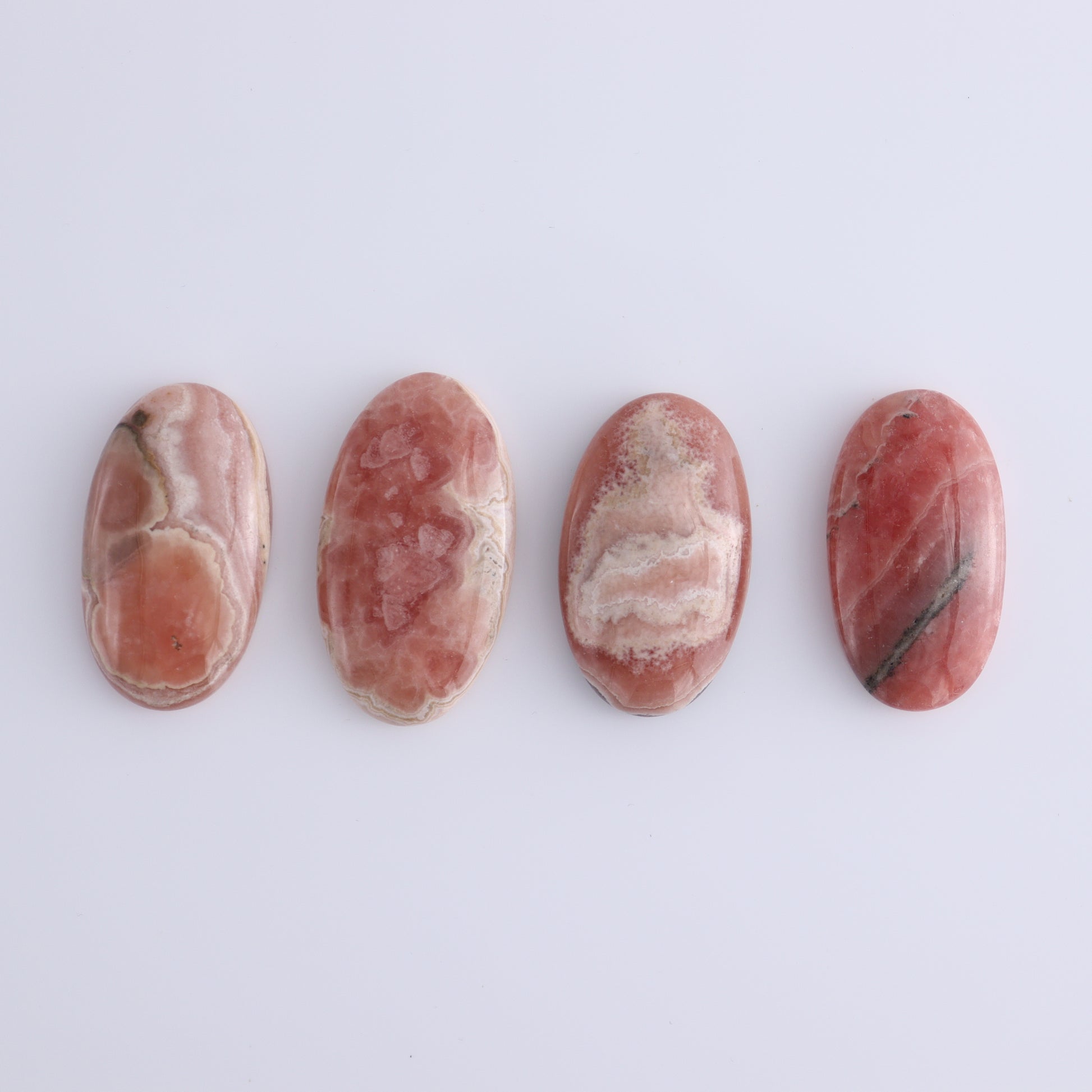 Rhodochrosite Oval Cabs Set of 6 - Expert Wholesale and Supplier of Wholesale Crystals & Bulk Gemstones, ["Argentina","Cabs","Oval","Rhodochrosite"]