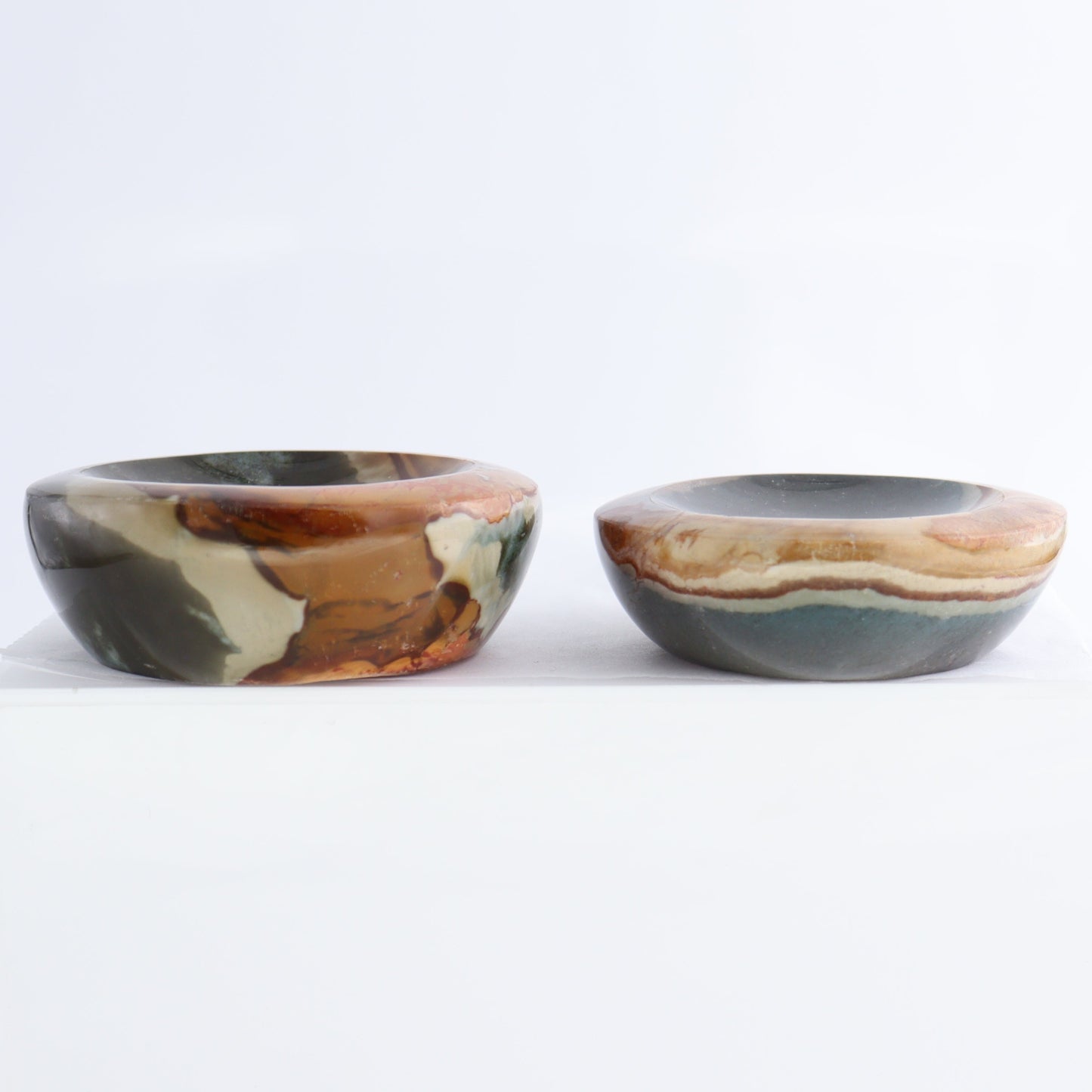 Polychrome Jasper Little Bowls Set of 14 - Expert Wholesale and Supplier of Wholesale Crystals & Bulk Gemstones, ["Bowls","jasper","Madagascar","Polychrome Jasper"]