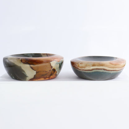 Polychrome Jasper Little Bowls Set of 14 - Expert Wholesale and Supplier of Wholesale Crystals & Bulk Gemstones, ["Bowls","jasper","Madagascar","Polychrome Jasper"]