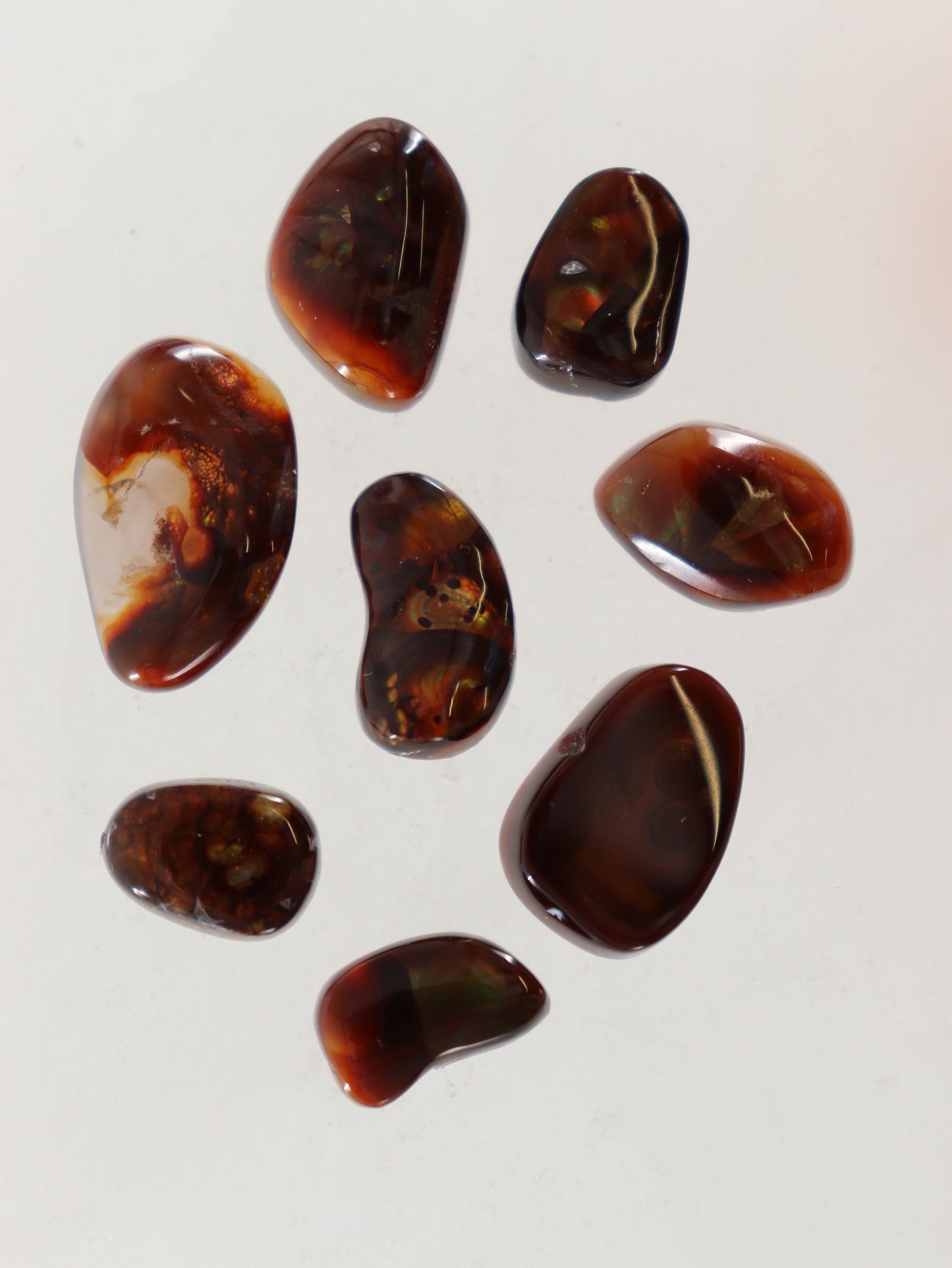 Fire Quartz Cabs Set of 8