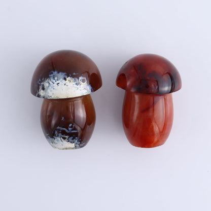 Carnelian Mushrooms Set of 8