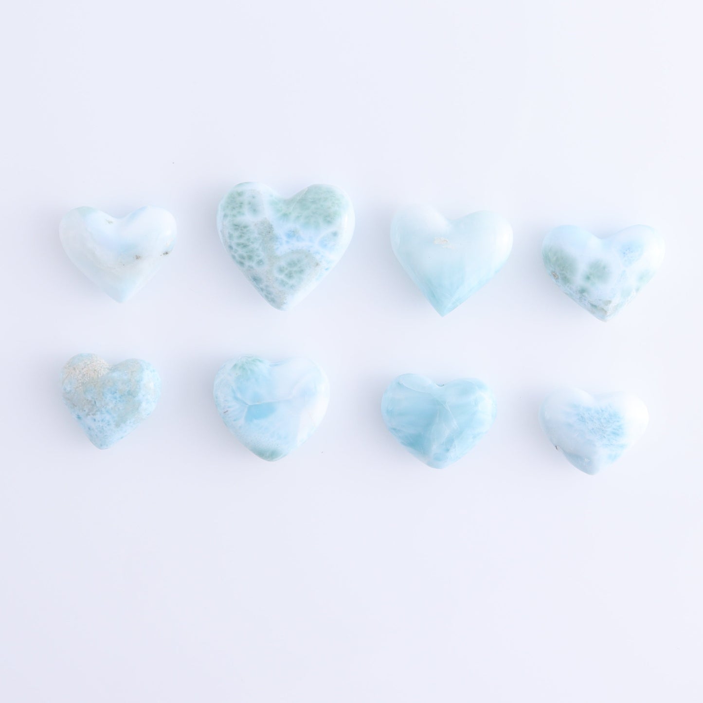 Larimar Hearts Set of 8