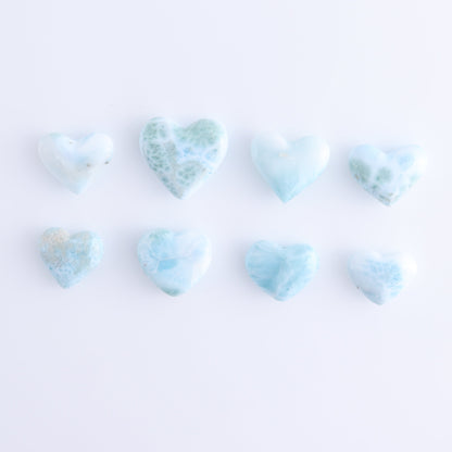 Larimar Hearts Set of 8