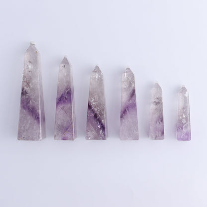 Amethyst Obelisks Set of 6 - Expert Wholesale and Supplier of Wholesale Crystals & Bulk Gemstones, ["Amethyst","Brazil","Obelisk"]