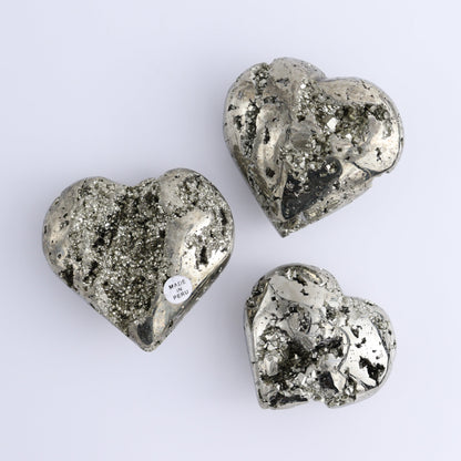 Pyrite Hearts Set of 9 - Expert Wholesale and Supplier of Wholesale Crystals & Bulk Gemstones, ["Hearts","Peru","Pyrite"]