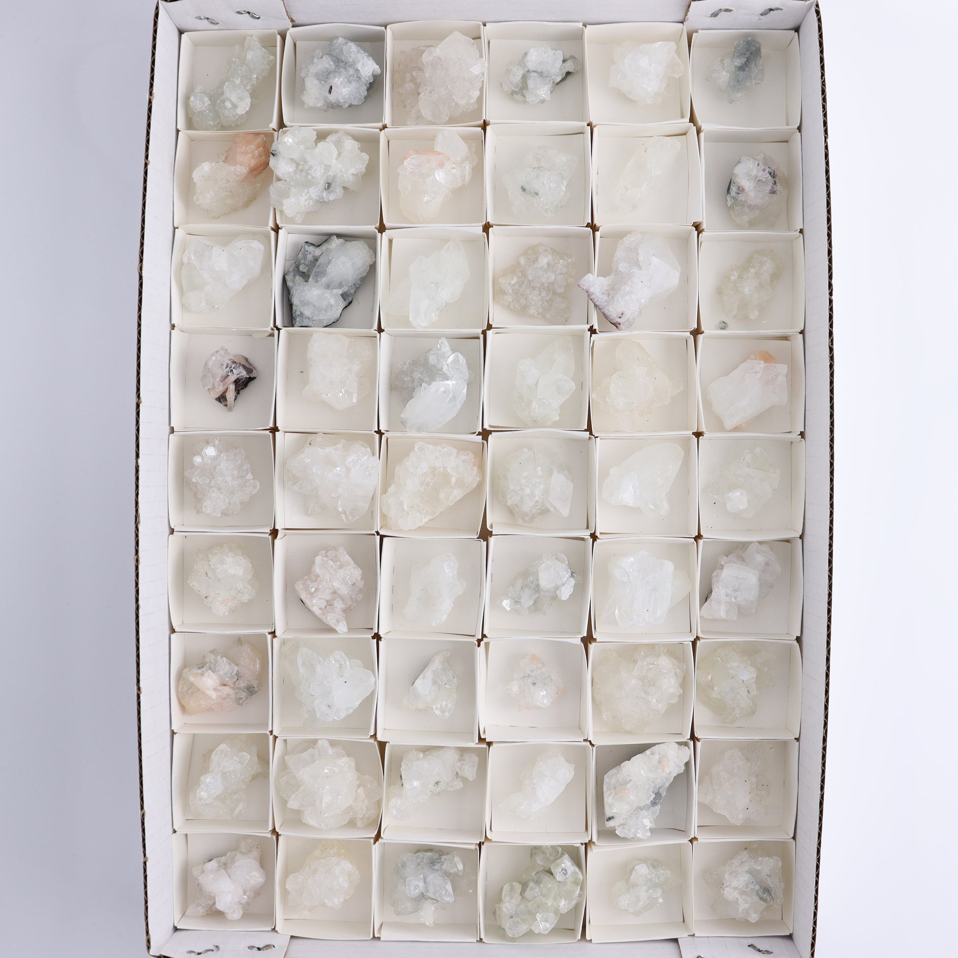 Apophyllite Clusters Flat of 54 - Expert Wholesale and Supplier of Wholesale Crystals & Bulk Gemstones, ["Apophyllite","Clusters","Flats"]