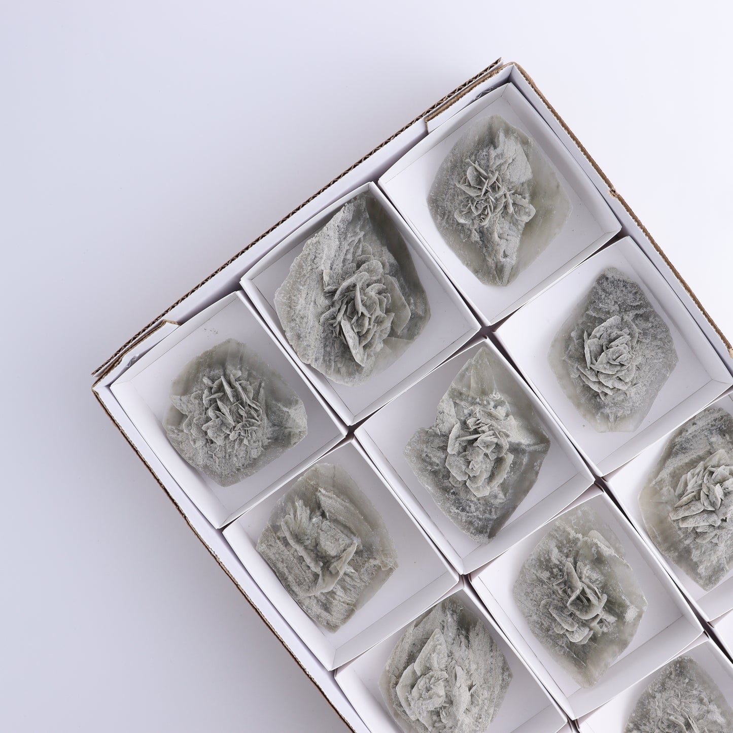 Selenite Clusters Set of 12