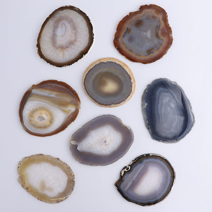 Agate Slices Set of 8 - Expert Wholesale and Supplier of Wholesale Crystals & Bulk Gemstones, ["Agate","Slices and Slabs"]