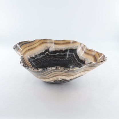 Mexican Onyx/Calcite Bowl (L) 20" x (W) 15" x (H) 7"