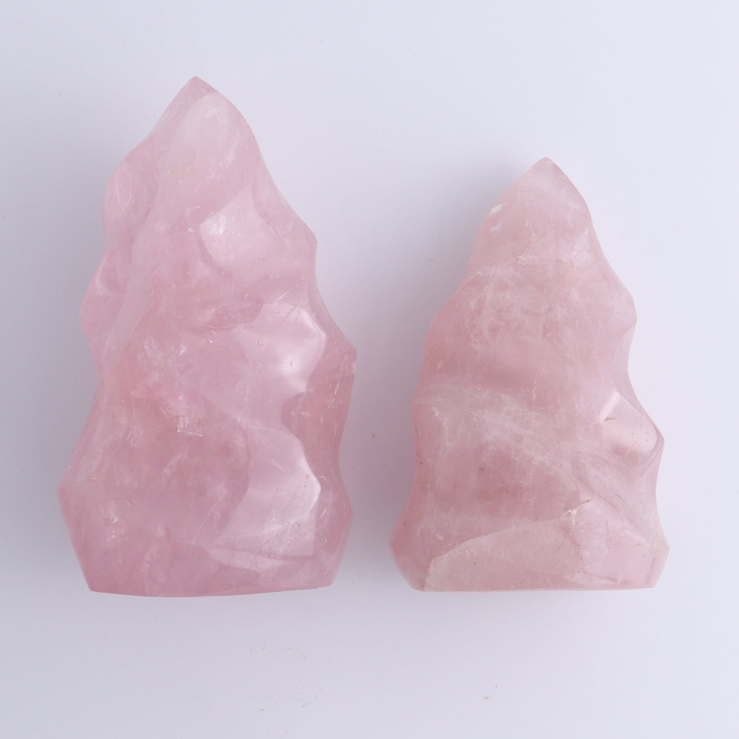 Rose Quartz Flames Set of 5 - Expert Wholesale and Supplier of Wholesale Crystals & Bulk Gemstones, ["flames","Madagascar","Quartz","Rose Quartz"]