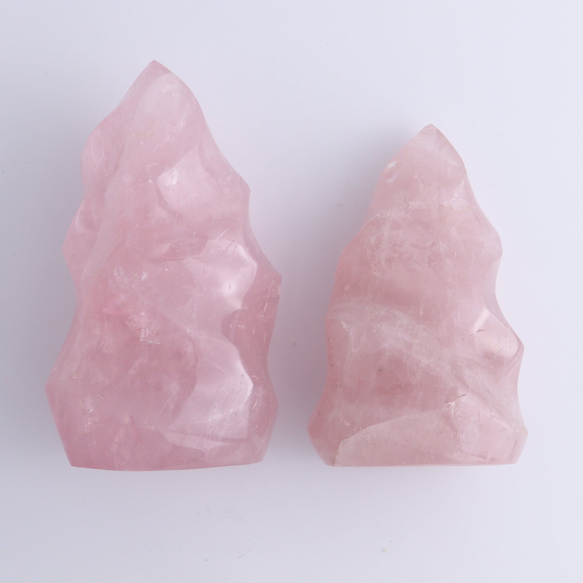 Rose Quartz Flames Set of 5 - Expert Wholesale and Supplier of Wholesale Crystals & Bulk Gemstones, ["flames","Madagascar","Quartz","Rose Quartz"]