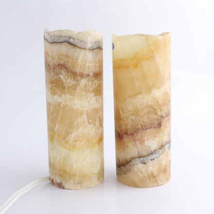 Mexican Onyx/Calcite Lamps Set of 2 - Expert Wholesale and Supplier of Wholesale Crystals & Bulk Gemstones, ["Calcite","Lamps","Mexico","onyx"]
