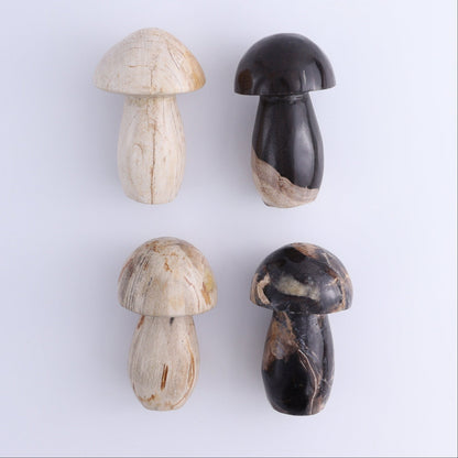 Petrified Wood Mushrooms Set of 4 - Expert Wholesale and Supplier of Wholesale Crystals & Bulk Gemstones, ["Indonesia","Mushrooms","Petrified Wood"]