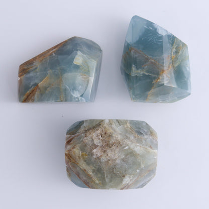 Blue Onyx Freeforms Set of 6 - Expert Wholesale and Supplier of Wholesale Crystals & Bulk Gemstones, ["Blue Onyx","Freeform","Freeforms","Mexico","onyx"]