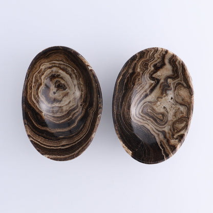 One Mexican Onyx/Calcite Chocolate Small Oval Bowl - Expert Wholesale and Supplier of Wholesale Crystals & Bulk Gemstones, ["bowl","Bowls","Calcite","Catalog Onyx","Decorative Dish","Mexico","onyx"]