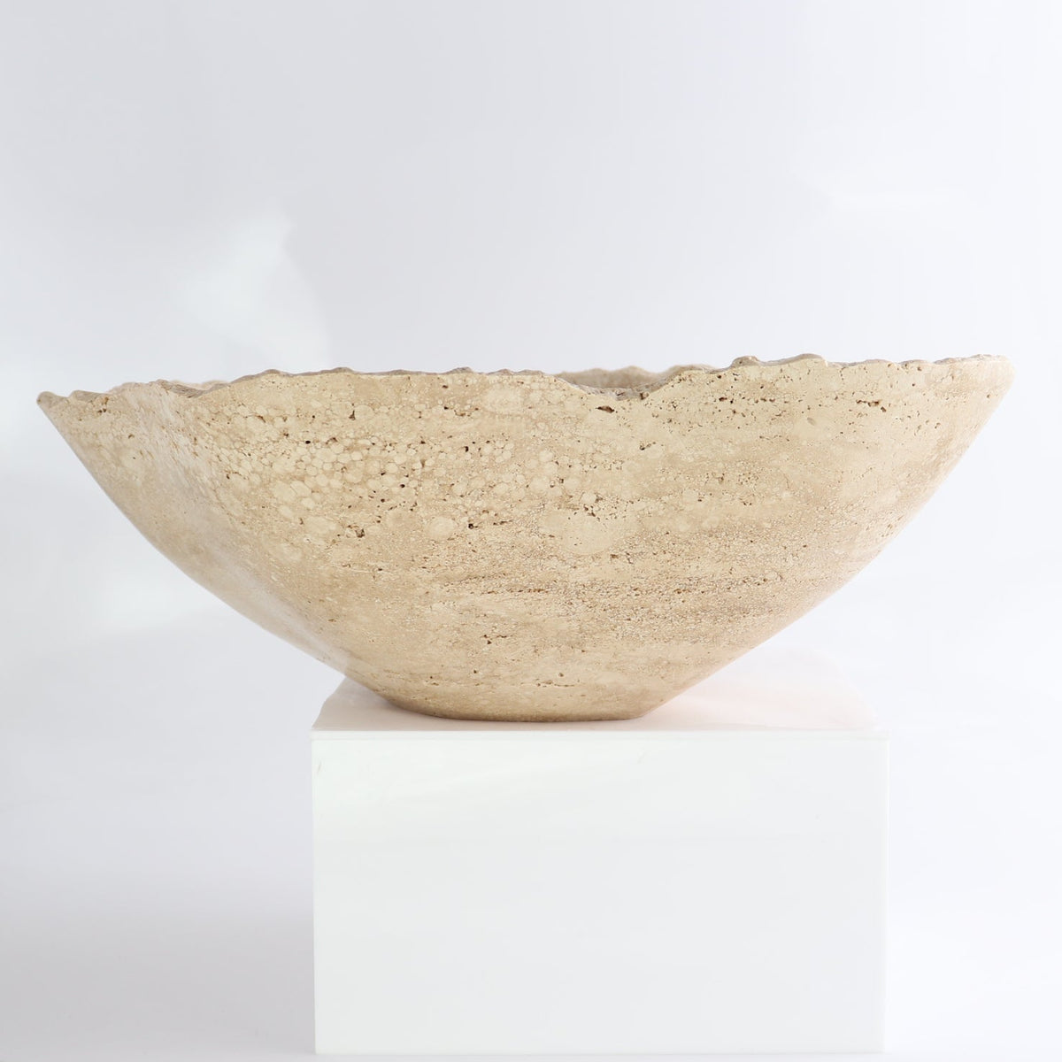 Mexican Travertine Bowl 14"