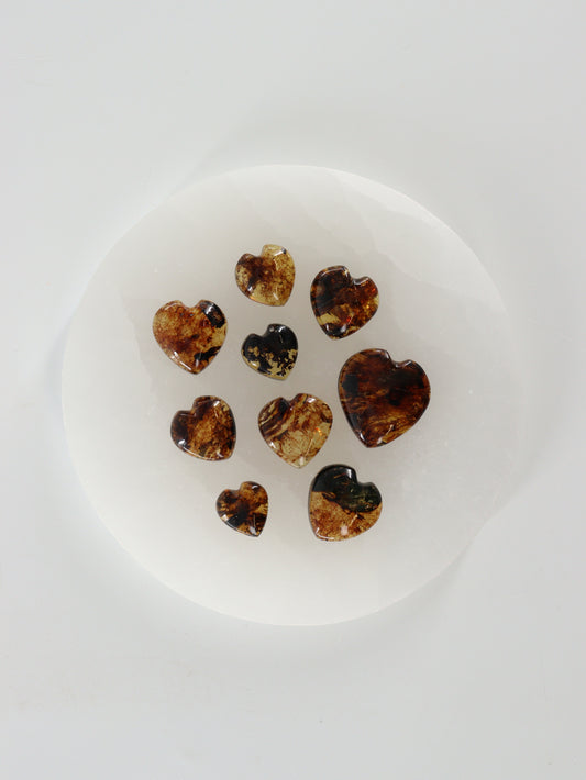 Chiapas Amber Hearts Set of 9