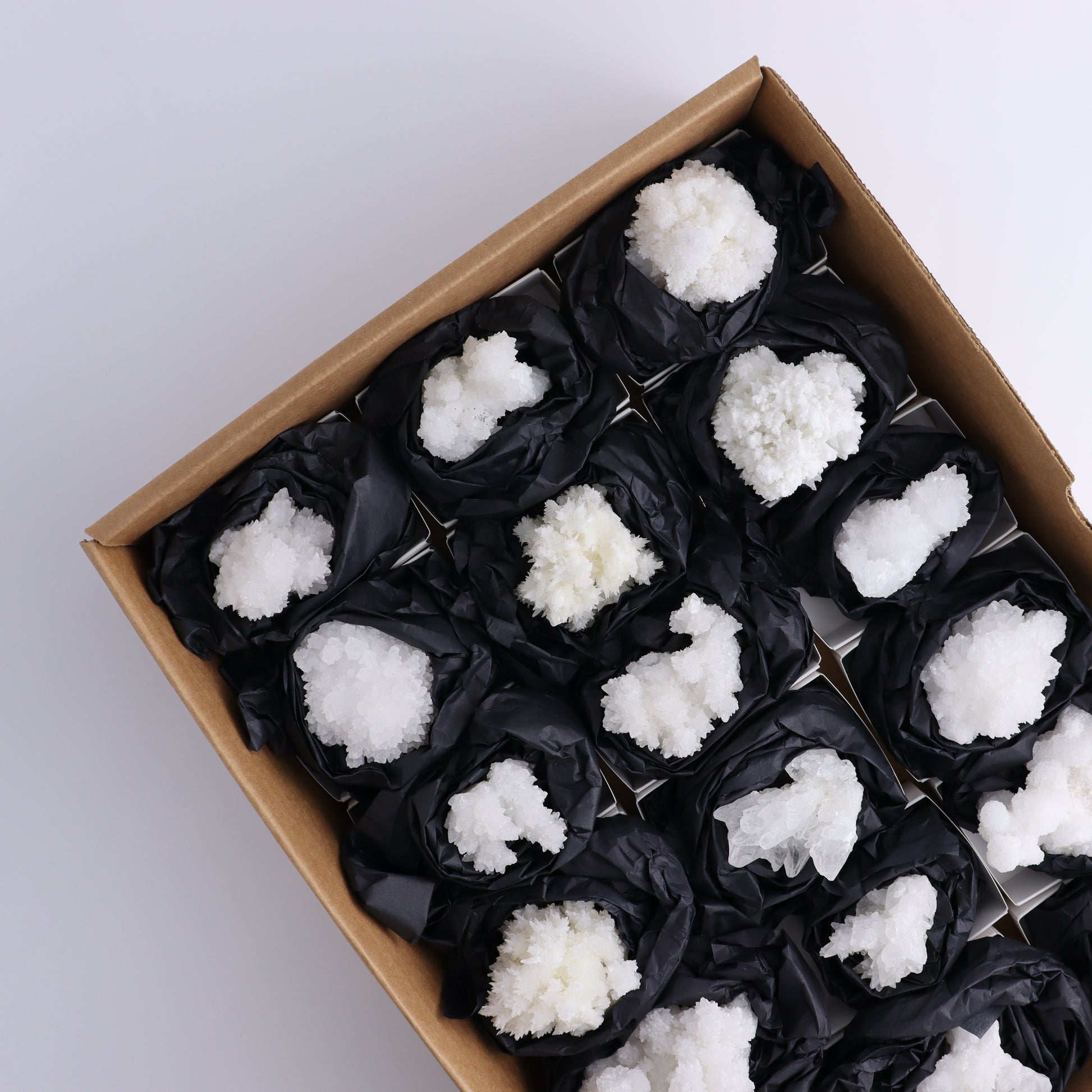 Aragonite Clusters Set of 18 - Expert Wholesale and Supplier of Wholesale Crystals & Bulk Gemstones, ["aragonite","Clusters","Freeforms","Mexico"]