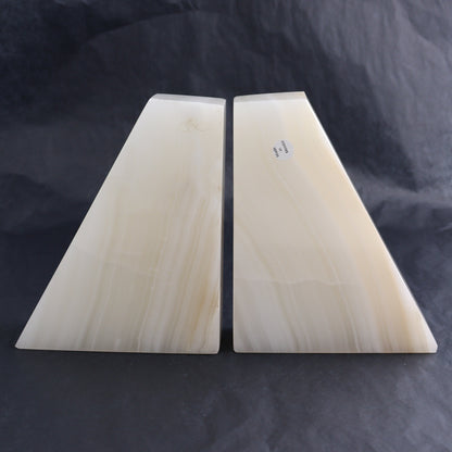 One Pair of Mexican Onyx/Calcite White Polished Bookends - Expert Wholesale and Supplier of Wholesale Crystals & Bulk Gemstones, ["Bookends","Calcite","Catalog Onyx","Mexico","onyx"]