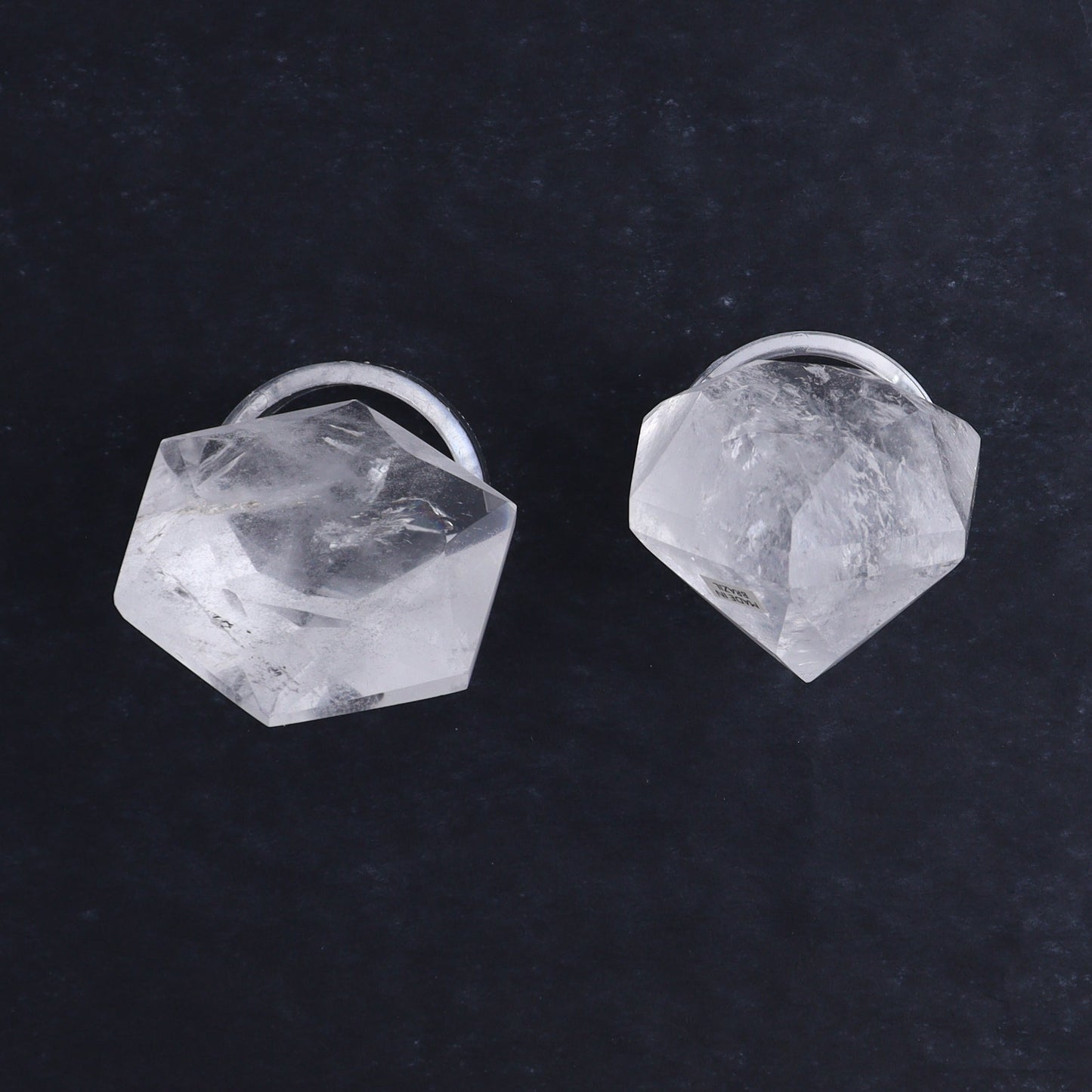 Quartz Diamond Shaped Carvings Set of 5 - Expert Wholesale and Supplier of Wholesale Crystals & Bulk Gemstones, ["Brazil","Clear Quartz","Mixed Carvings","Quartz"]